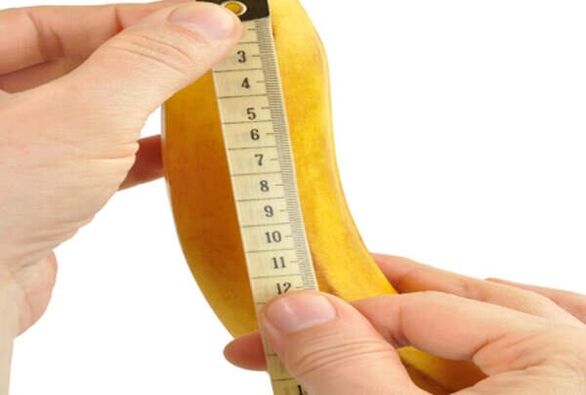 medir uma banana simula medir um pênis aumentado